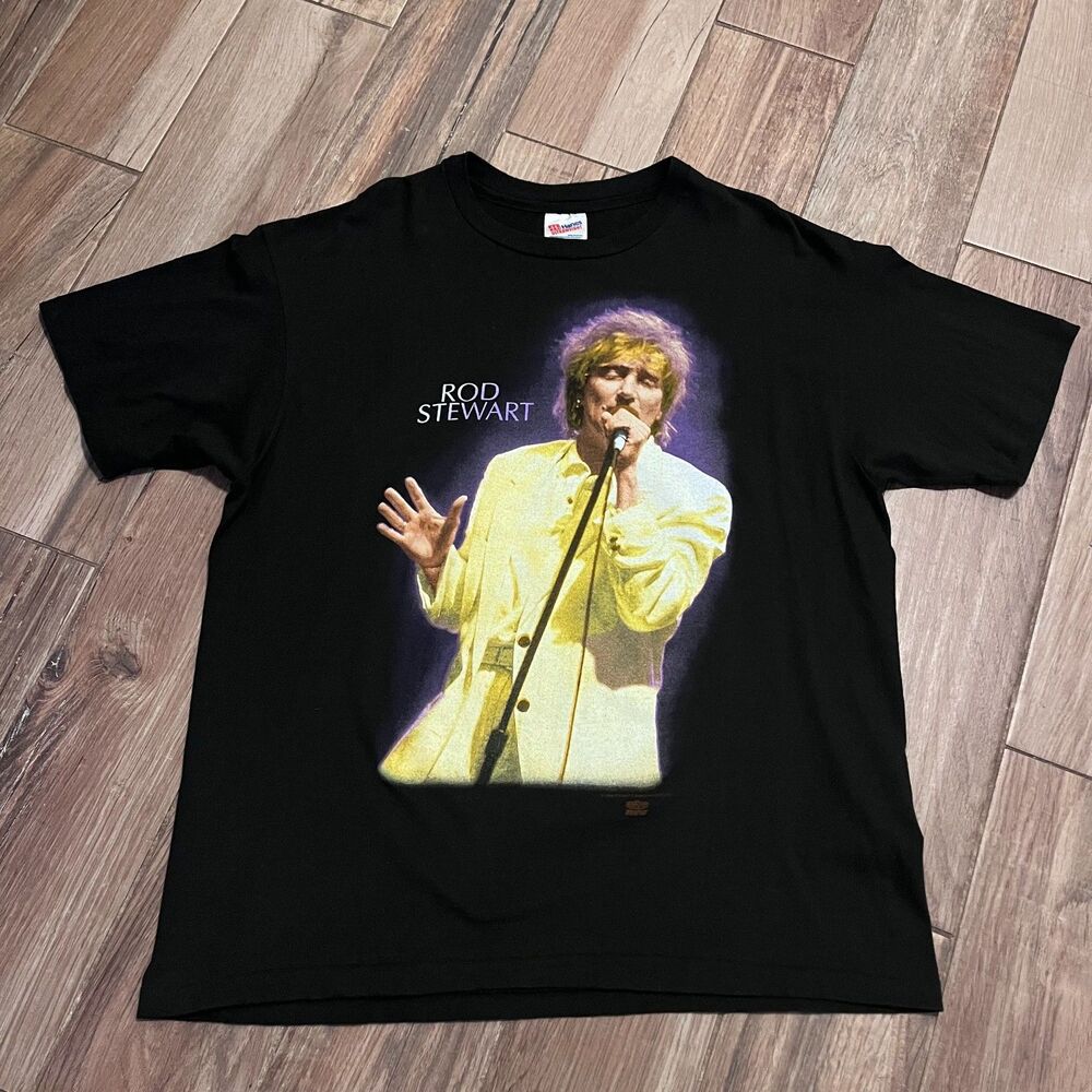 Rod Stewart Concert 1993 Vintage Hanes Single Stitch Made USA T Shirt XL